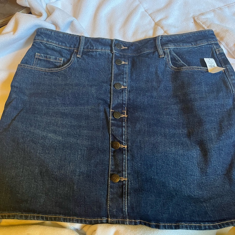 Old Navy Denim Button-Front Skirt NWT